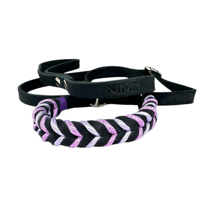 Guinzaglio Retriever in Cuoio Nabuk Nero – Robusto, Elegante e Confortevole per Cani di Tutte le Taglie