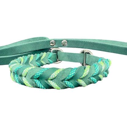 Guinzaglio Retriever in Cuoio Nabuk Verde – Robusto, Elegante e Confortevole per Cani di Tutte le Taglie