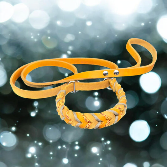 Guinzaglio Retriever in Cuoio Nabuk Caramello – Robusto, Elegante e Confortevole per Cani di Tutte le Taglie