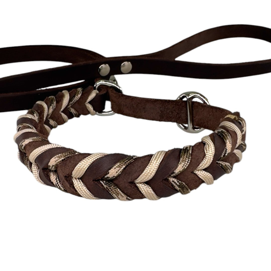 Guinzaglio Retriever in Cuoio Nabuk Marrone – Robusto, Elegante e Confortevole per Cani di Tutte le Taglie