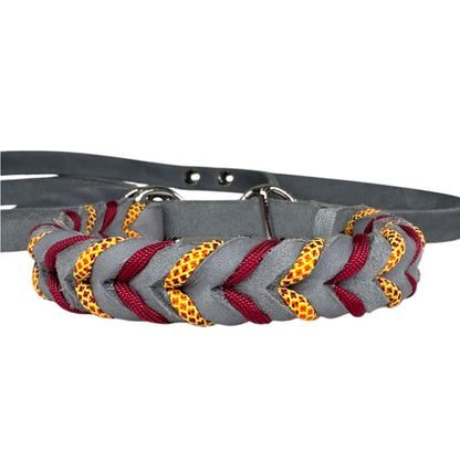 Guinzaglio Retriever in Cuoio Nabuk Grigio Scuro – Robusto, Elegante e Confortevole per Cani di Tutte le Taglie