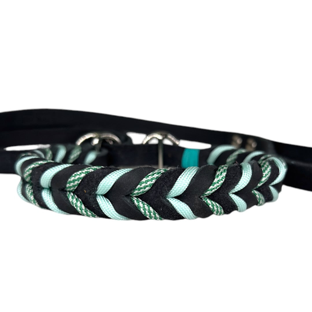 Guinzaglio Retriever in Cuoio Nabuk Nero – Robusto, Elegante e Confortevole per Cani di Tutte le Taglie