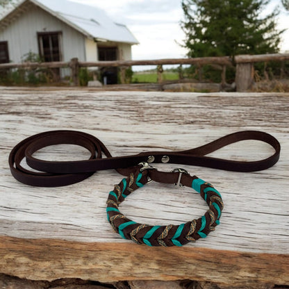 Guinzaglio Retriever in Cuoio Nabuk Marrone – Robusto, Elegante e Confortevole per Cani di Tutte le Taglie