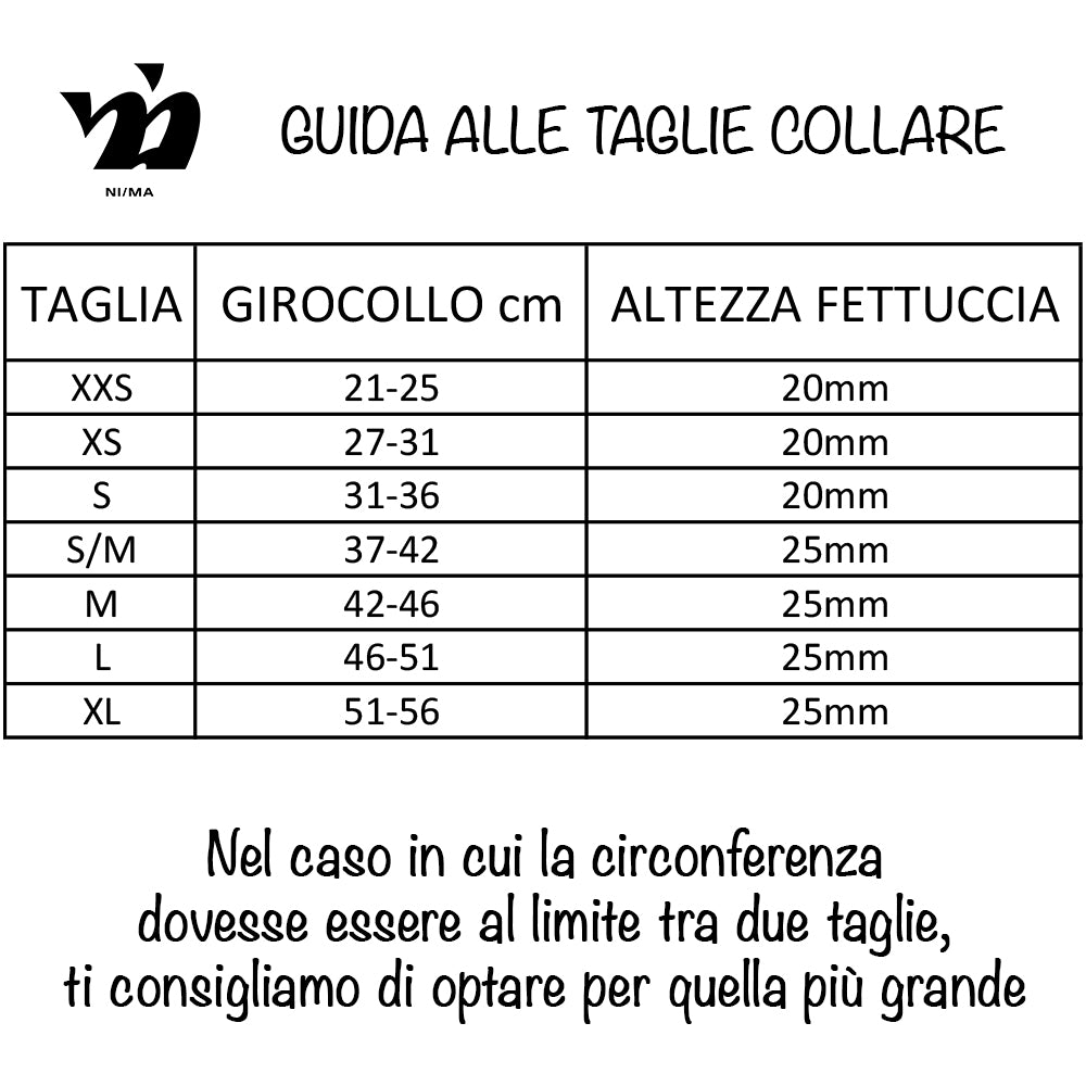 Il Nostro Collare per cane regolabile è progettato per offrire il massimo comfort e adattarsi perfettamente alla taglia del tuo fedele amico. Realizzato con materiali di alta qualità e curato nei minimi dettagli, questo collare unisce funzionalità e stile in un unico prodotto.