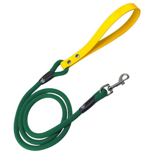 Guinzaglio cane BarkBond In corda e Biothane Giallo